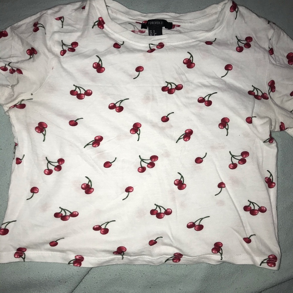 cherry crop top from forever 21